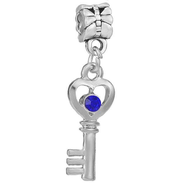 2pcs /Lot 45 Styles Key &Lock Sparkling Beads Charm Pendant Fit Diy Original Bracelets Necklaces For Women Men Jewelry Making