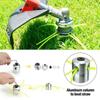 Tool Part for Lawn Mower Cylindrical Grass Head Strimmer Mower Head Silver Aluminum Alloy Trimmer Head Cutter Accessories
