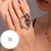 Openable Finger Rings Exaggerated Line Adjustable Opening Rings Eye Catching Finger Jewelry Suitable for Daily Wear