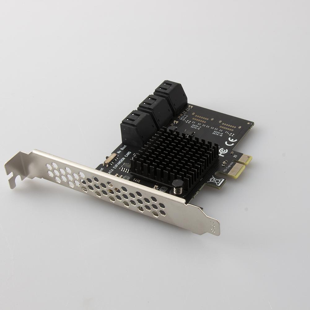 PCI Express 6Gbps Desktop-Computer-Adapter PCI Express Desktop-Adapterkarte PCI-E 1X zu SATA3.0 6-Port-Erweiterung