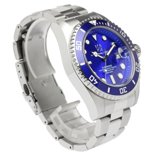 HYAKUICHI 101 No.1 Quartz Diver's Watch with Date Display, Water Resistance to 20 ATM, HYAKU1-001 (Blue)