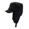 Winter Mens Thermal Ear Flap Hat Thick Faux Fur Lined Trapper Cap with Brim Windproof Aviator Hat for Outdoor Daily
