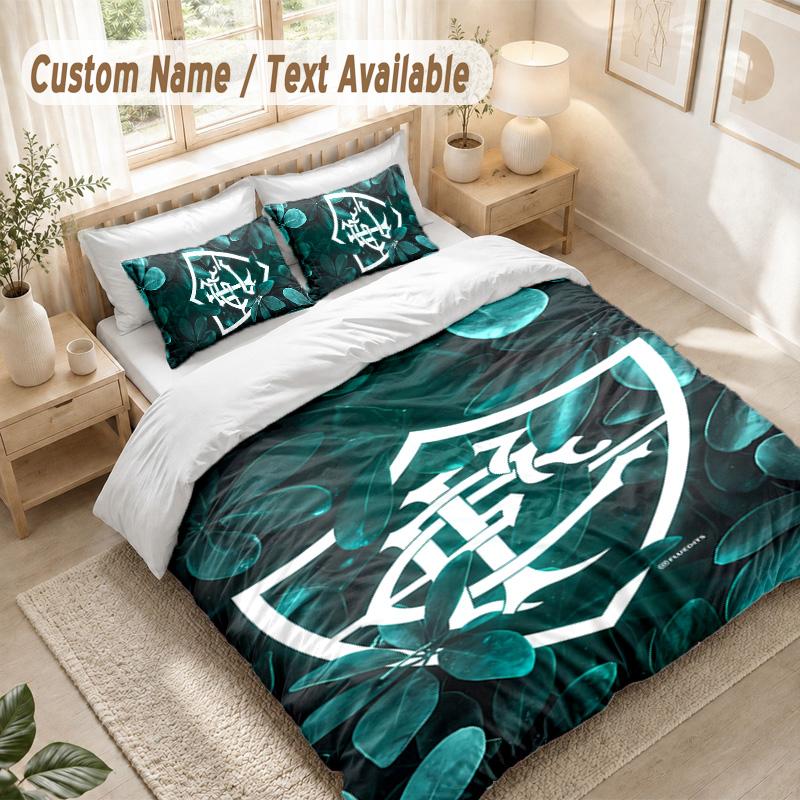 Fluminense Bedding Set, 1 Duvet Cover & 2 Pillowcases Soft Comfortable Bedroom Home Textile Decor