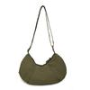 Borsa a tracolla casual in nylon da donna con chiusura a cerniera e tasca per telefono