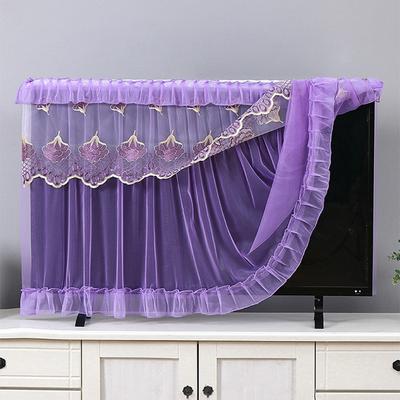TV Screen Monitor Protector Cover 55/60/65/70/75inch Television LCD Protector Lace Embroidery Dust Cover Home Decorations