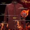 Men's Fleece-Lined Plaid Long-Sleeve Shirt