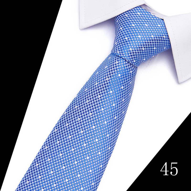 Necktie Man 7.5 cm Silk Tie Solid Color Gravatas Suit Accessories Fit Wedding Holiday Party