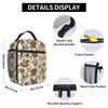 Chic Chick And Floral Pattern Insulated Lunch Bag for Women Children Portable Food Boxes Thermal Lunch Box Tote