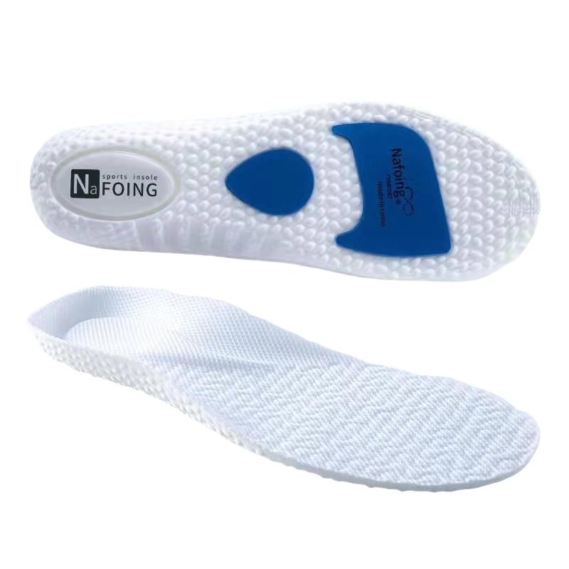 

Sport Insoles for Shoes Sole Shock Absorption Deodorant Breathable Cushion Running Insoles For Feet Man Women Massage Care Pads EU43-44(270mm) білий