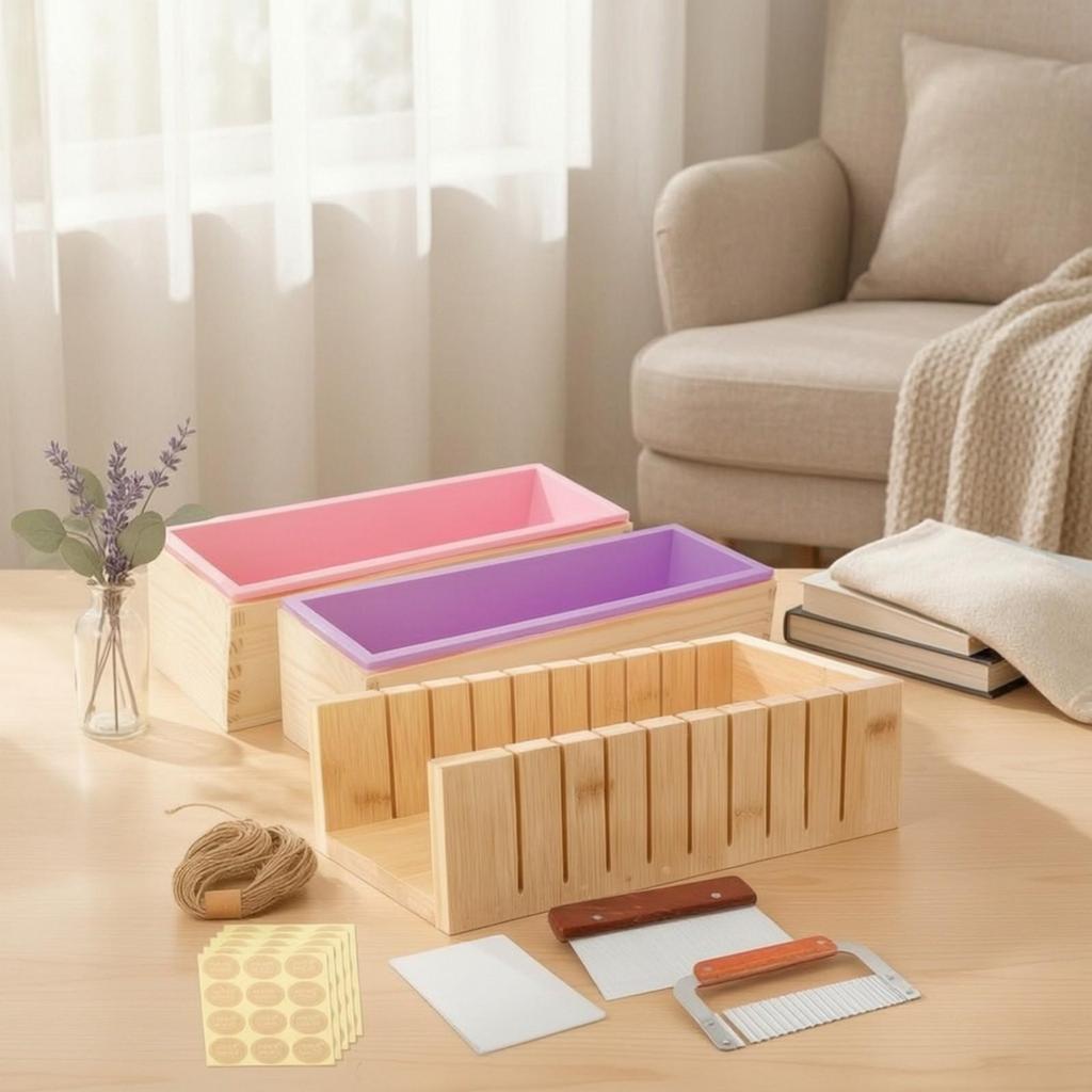 Soap Making Kit Rectangular with Silicone Mold Food Grade