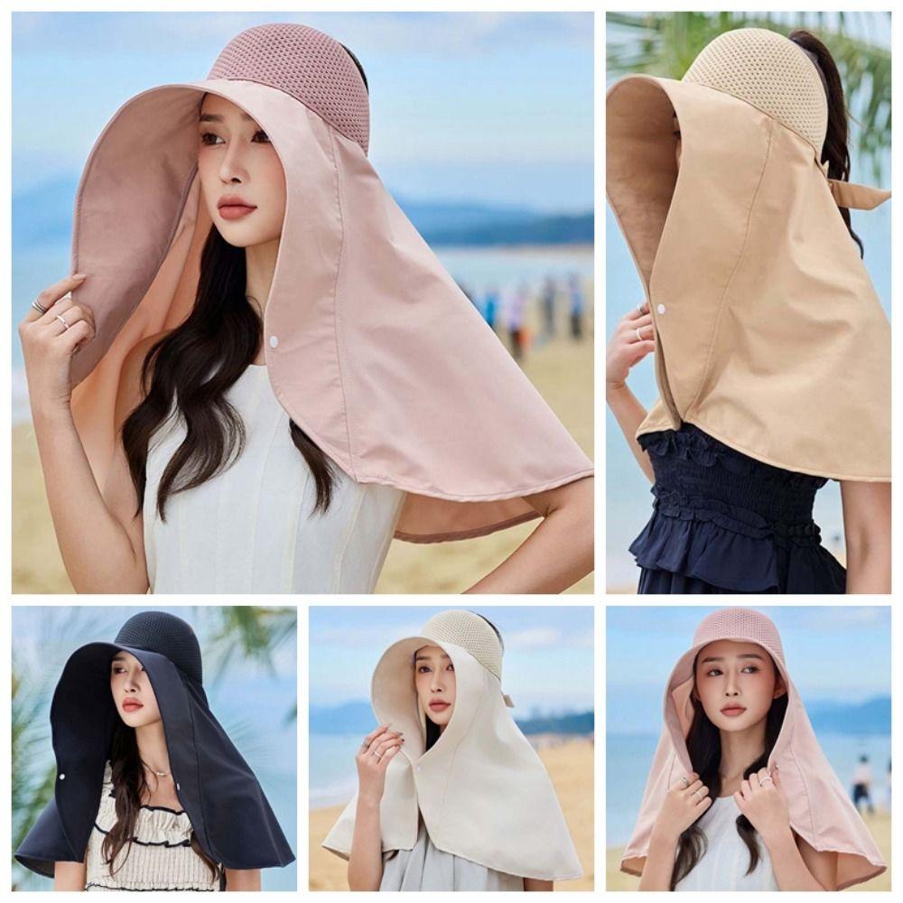 Elastic Mountaineering Cap Wide Brim Women Sun Cap Fashion Hiking Bucket Hat Famale