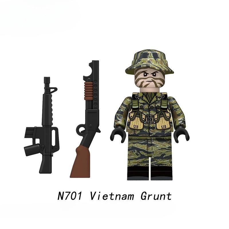 Serie Militare Camouflage Giungla Soldato Minifigure Blocchi da Costruzione Giocattoli