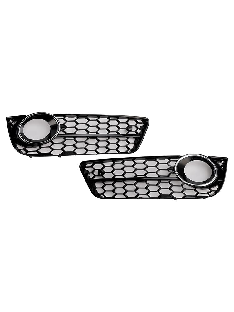 2PCS Honeycomb Front Fog Lamp Cover Grille Grill Fit A5 2007-2011