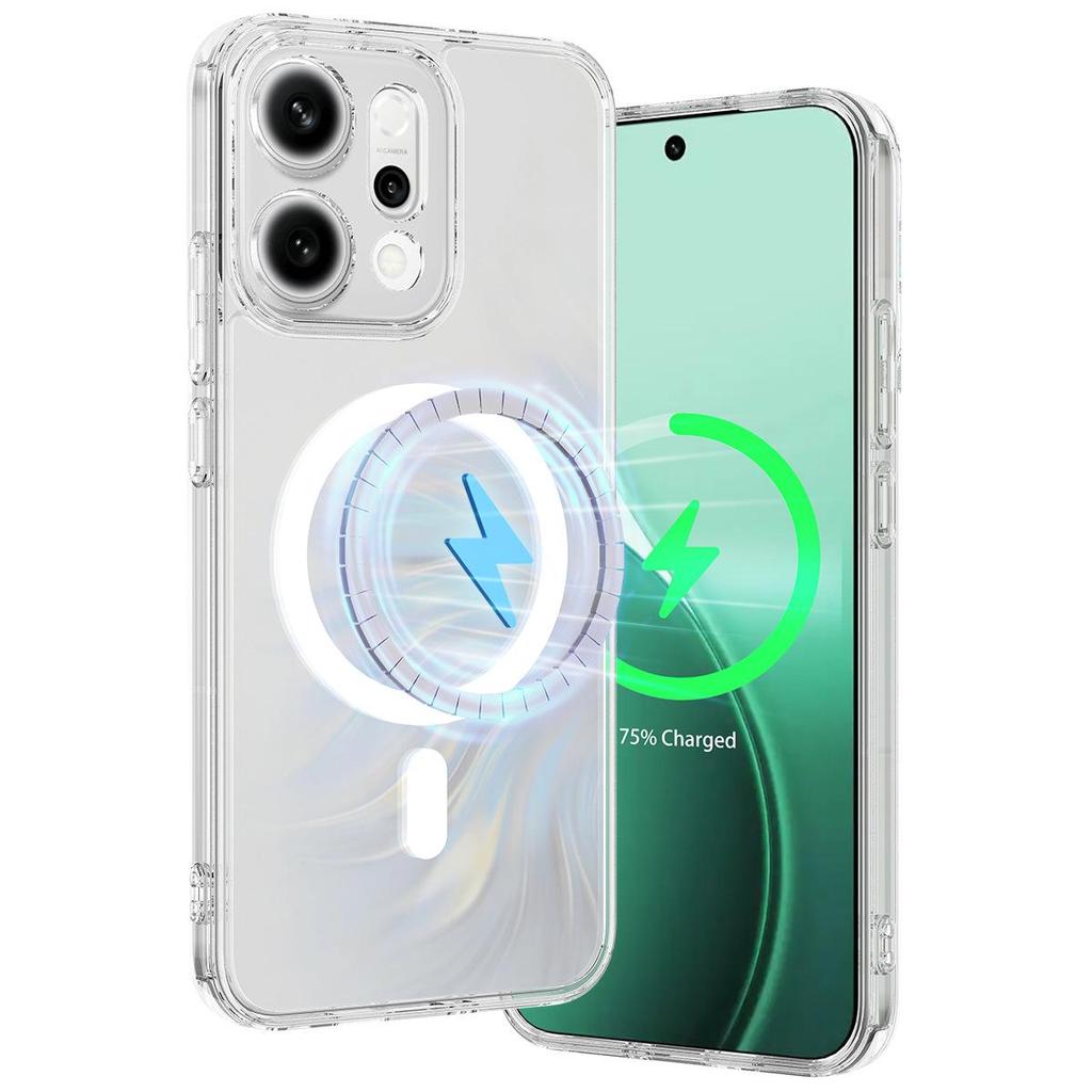 Transparent Magnetic Acrylic Anti-Scratch Case for OPPO Reno 14 Pro 5G International