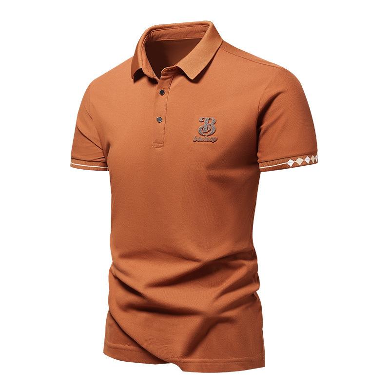 Men's Polo Shirt Short Sleeved T-shirt Men's Summer Lapel Bottom Shirt Half Sleeved Shirt