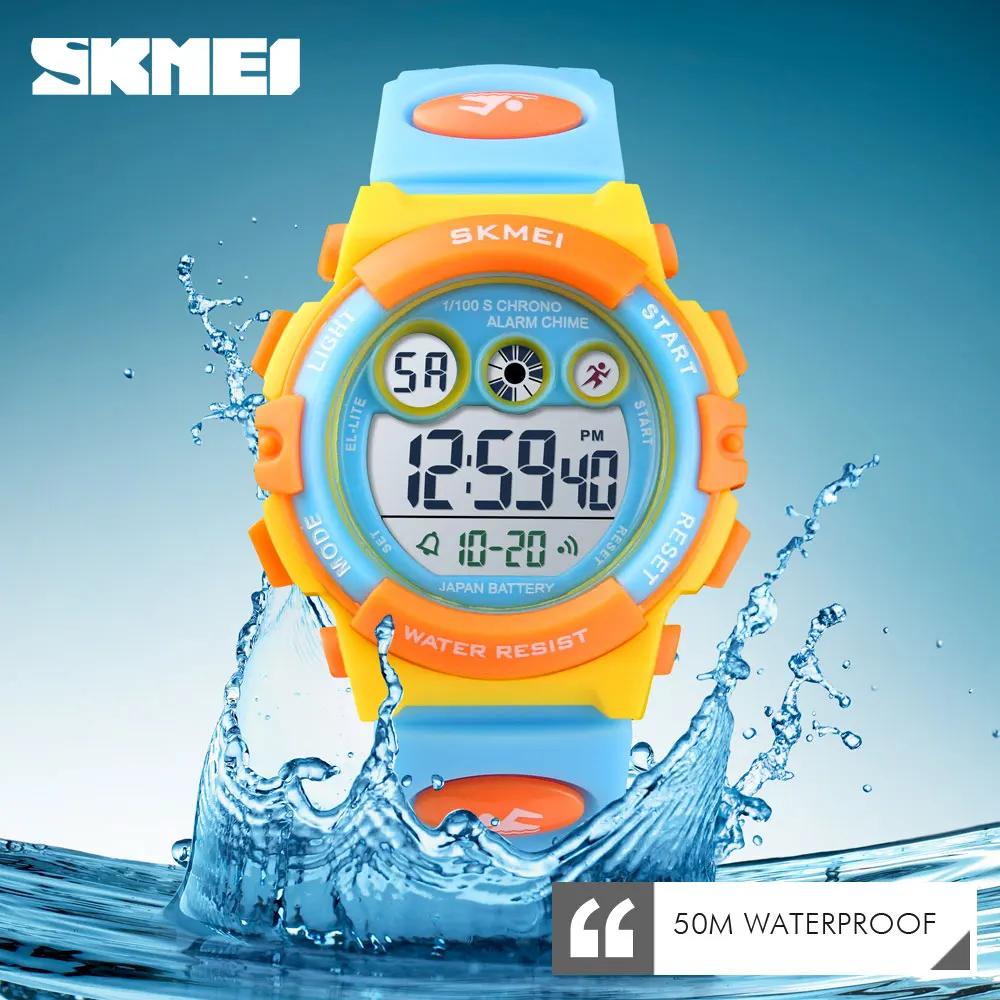 SKMEI 1451 Children Digital Shockproof Watch for Kids Color Alarm Sport Electronic Waterproof Boy Girl Wristwatch Military 1548