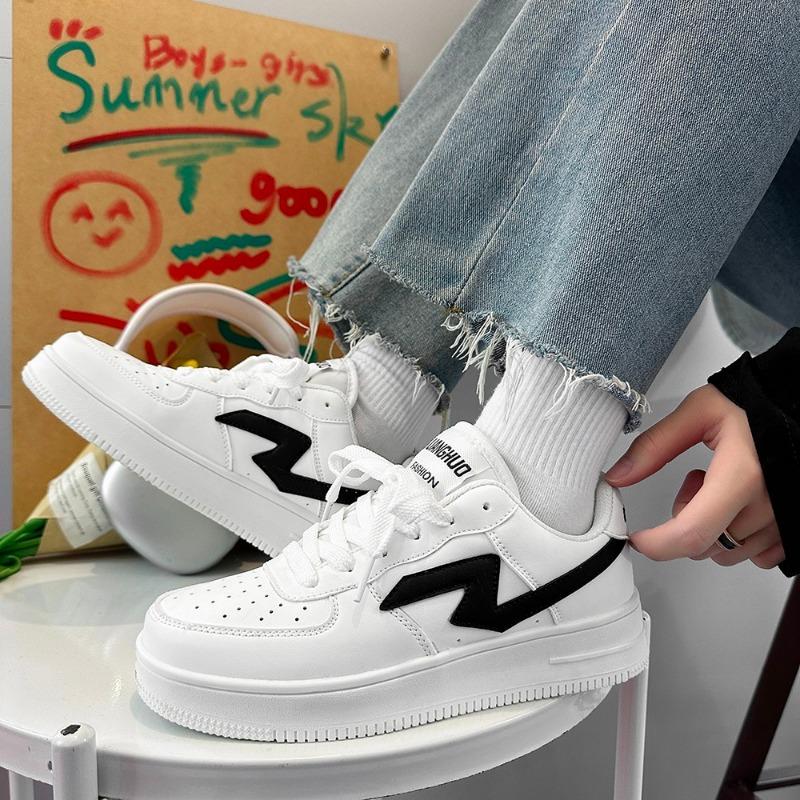 Fashion 2025 New Shoes Female PU Women's Vulcanize Shoes Outdoor Women Sneakers Lace Up Mixed Colors Low Heel Women's Casual Shoes