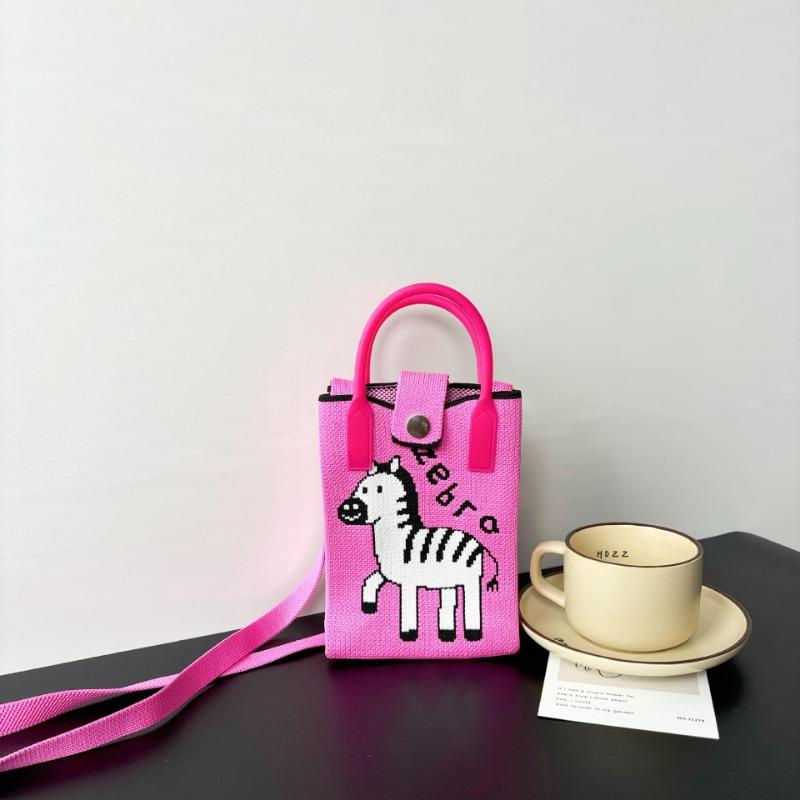 Premium Sense Ns Mobile Phone Bag New Cartoon Knitted Bag Dopamine Niche Versatile Messenger Shoulder Bag Handbag