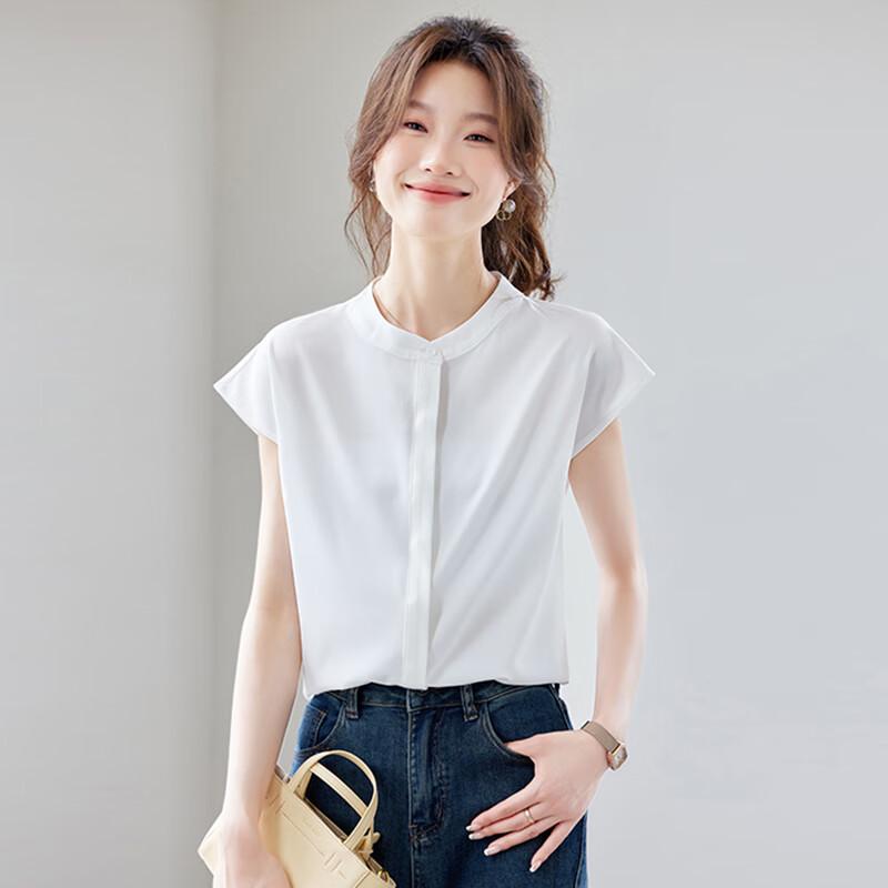 Women's Chiffon Short Sleeve Blouse with Flying Sleeves