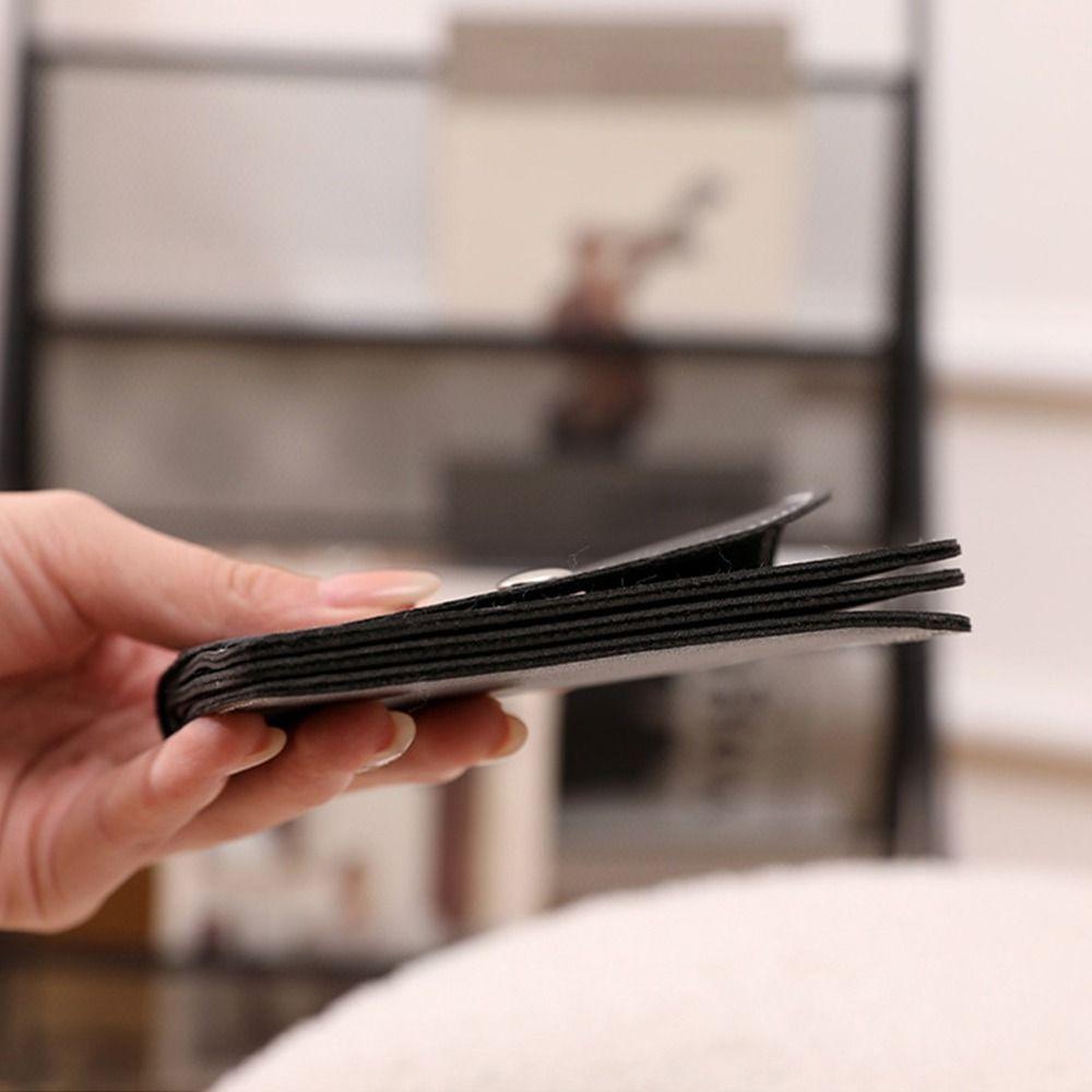 Short Clutch Mini Wallet Magnet Buckle Solid Color Card Holder Portable Thin Card Bag  Men