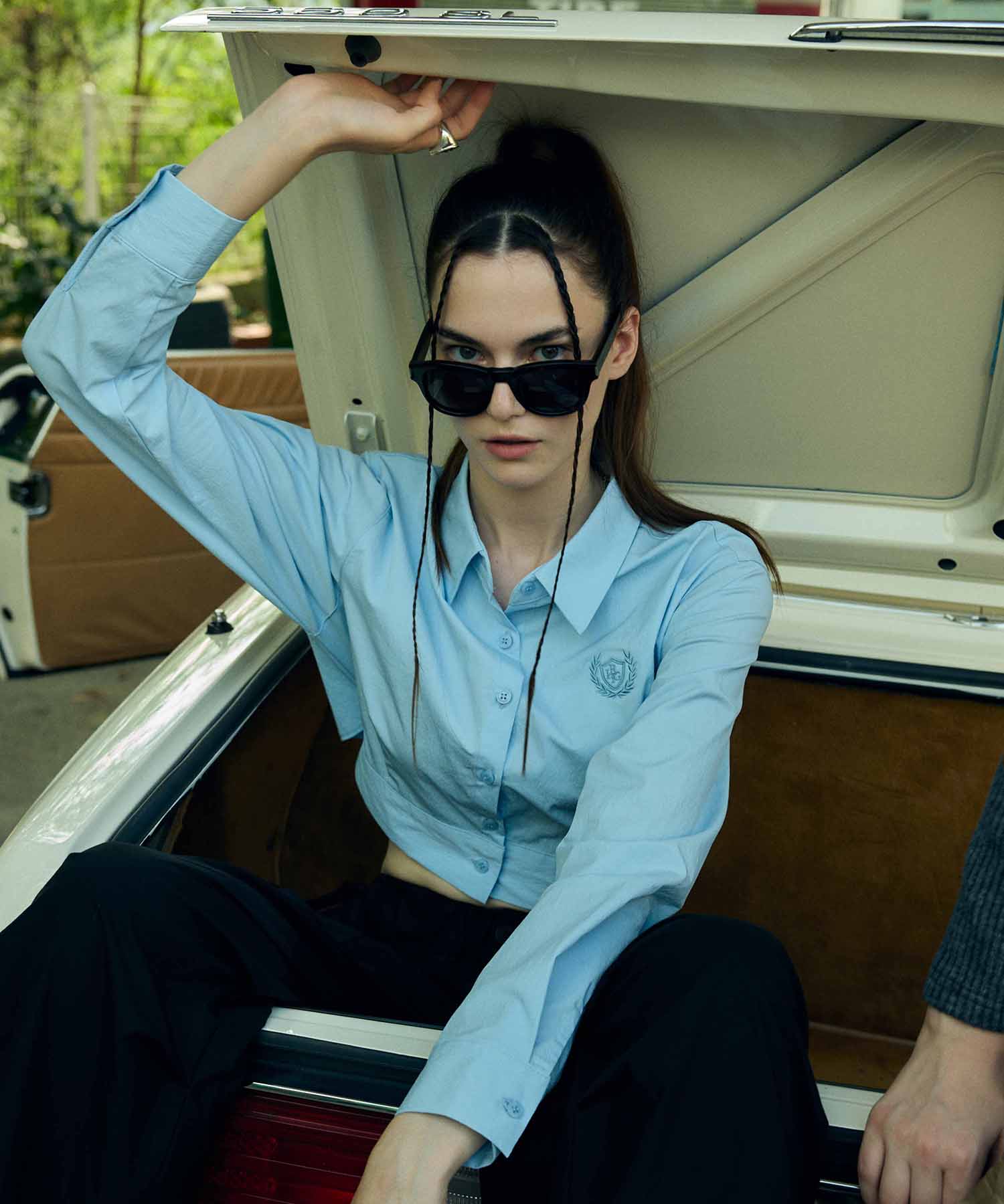 Latizen L6 Ribbon Shirt(Sky Blue) Sky Blue/Free