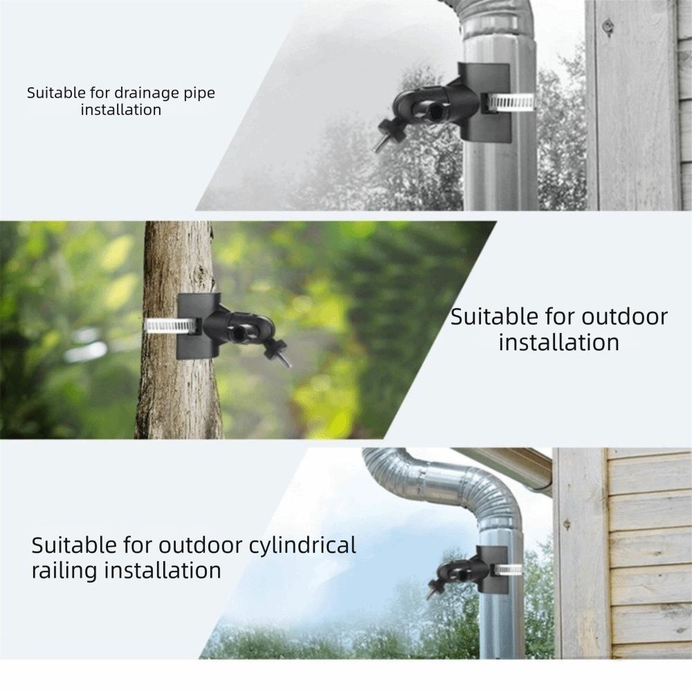 Metal Clamp Camera Pole Mount Bracket Plastic Pipe Mount Bracket for Arlo/Wyze/Eufy Cam Wall Pipe
