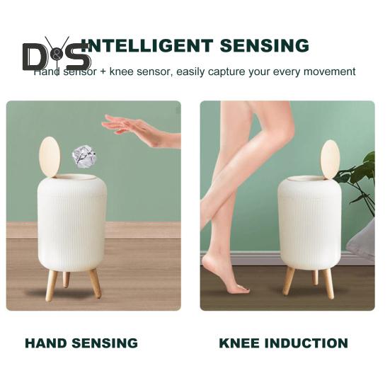 Søppelbøtte med bevegelsessensorlokk Stor kapasitet Håndfri betjening Baderom Automatisk smart søppelbøtte Søppelkurv