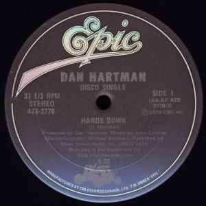 

12inch Record DAN HARTMAN Hands Down 4Z82778 Epic 1979 Canada SoulFunk Used