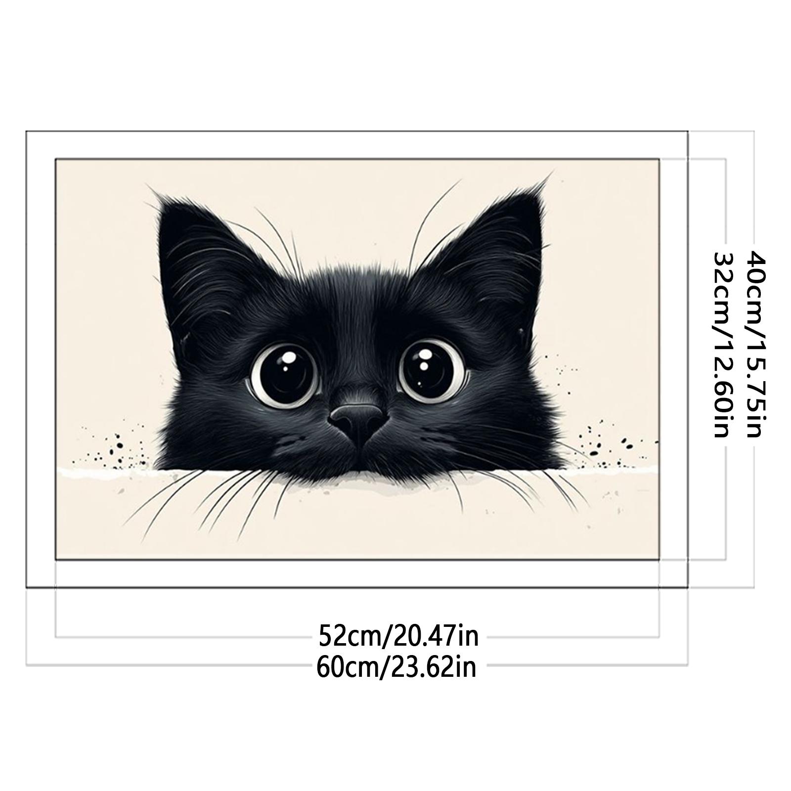 

Набір для вишивки хрестиком з принтом кота 60x40см DIY 11CT Набір для рукоділля з вишивкою Декор для дому