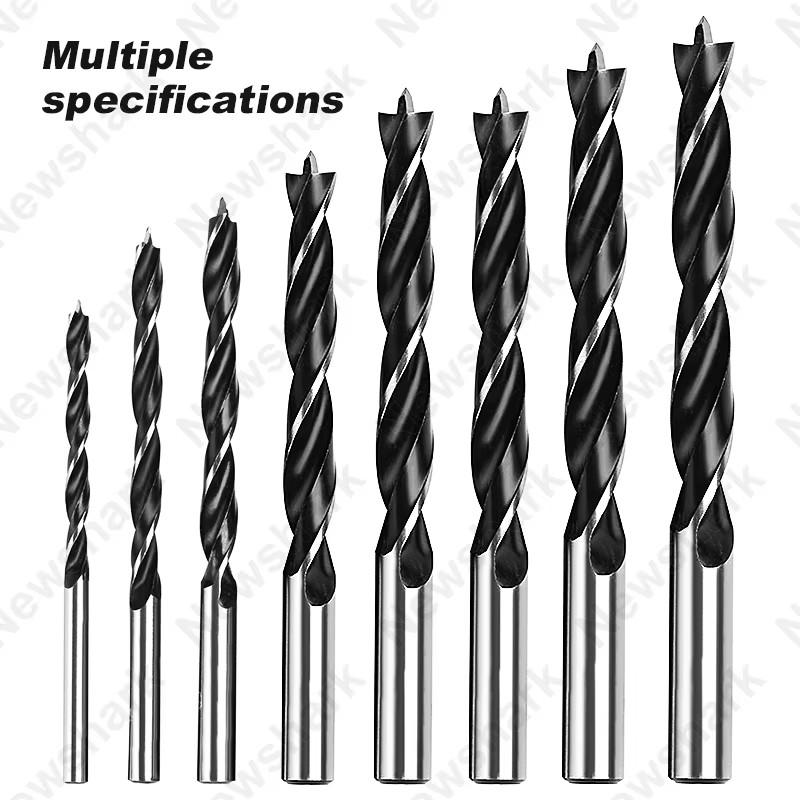 8pcs Woodworking Drilling Bit, 3-10mm Fried Dough Twists Bit Set Woodworking Bit titanium Coating Woodworking Metal Bit Tool