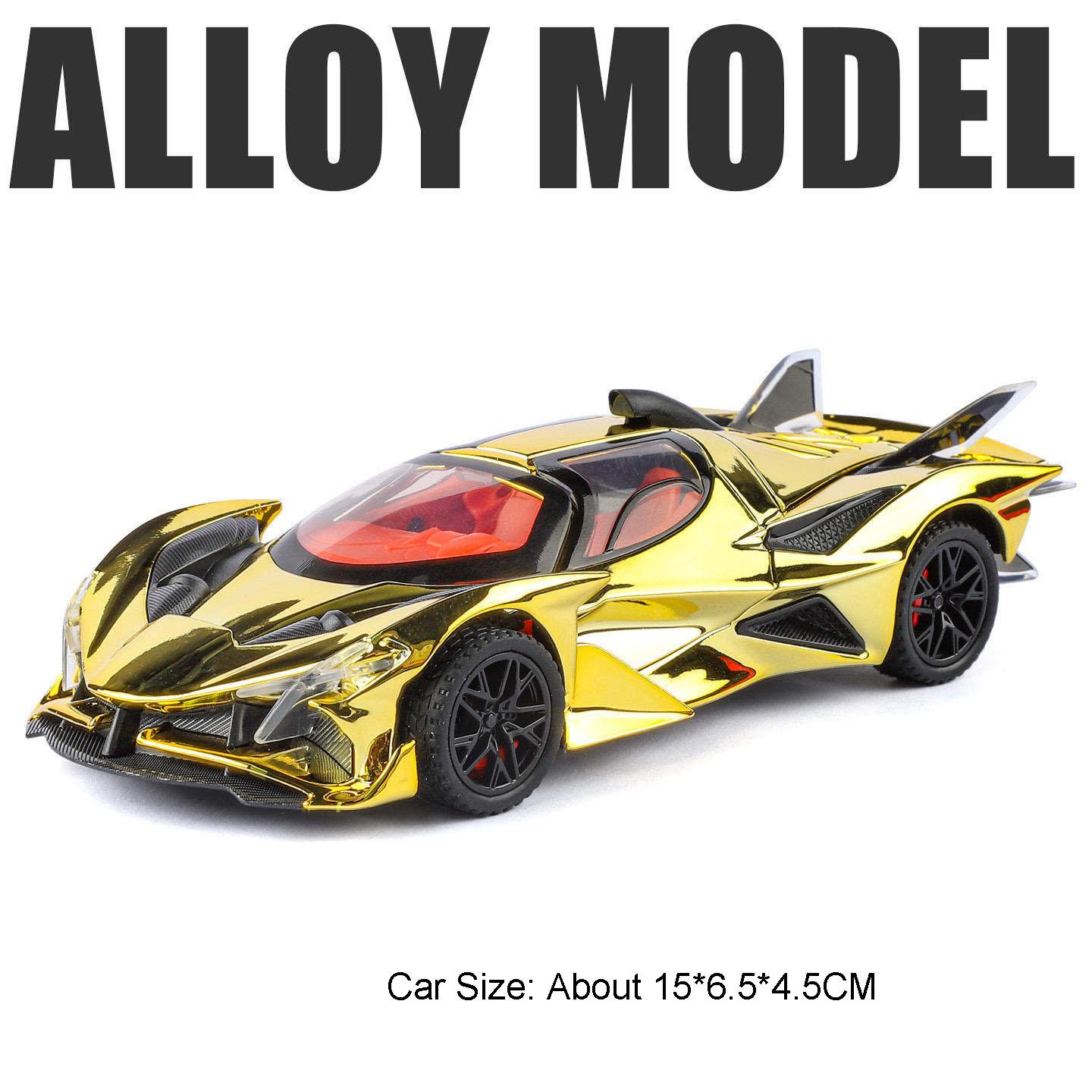Skala 1:32 Apollo Evo Modell Spielzeugauto Schmetterlingstüren Geöffnet Rückzieher Bunt Supercar Modelle Simulationsspielzeug Sammlerstück
