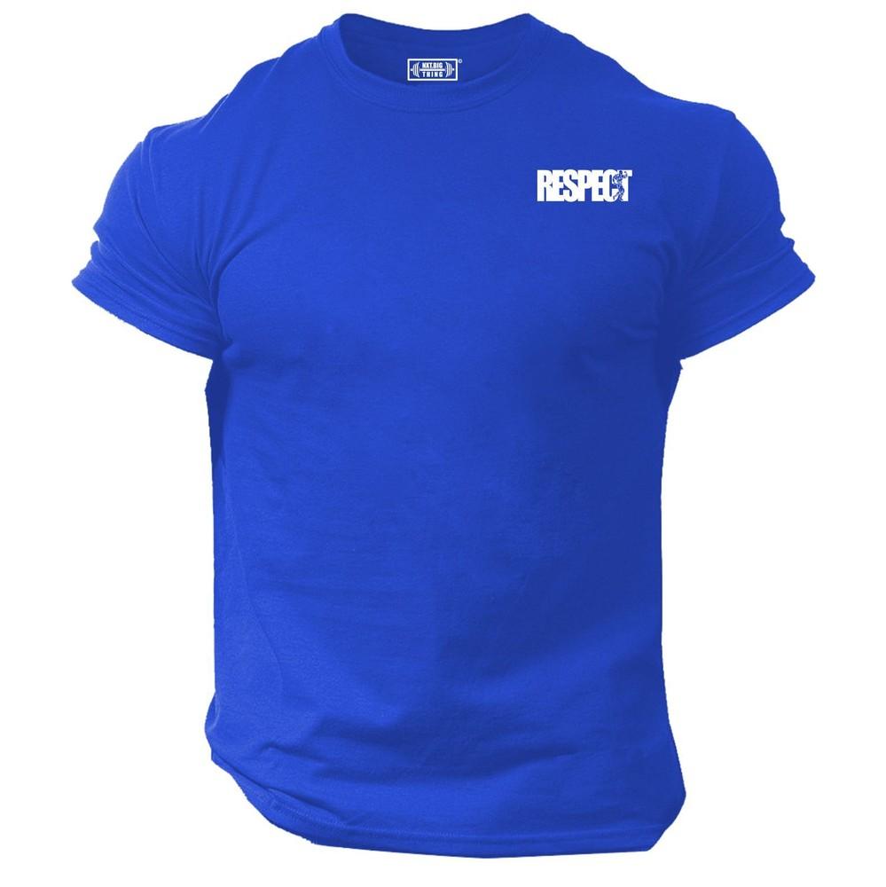 Respect T Shirt Pocket Gym Clothing Bodybuilding Training Workout Boxing Mma Top