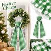 Christmas Plaid Lace Ribbon for Wreath Making Holiday Party Venue Decoration