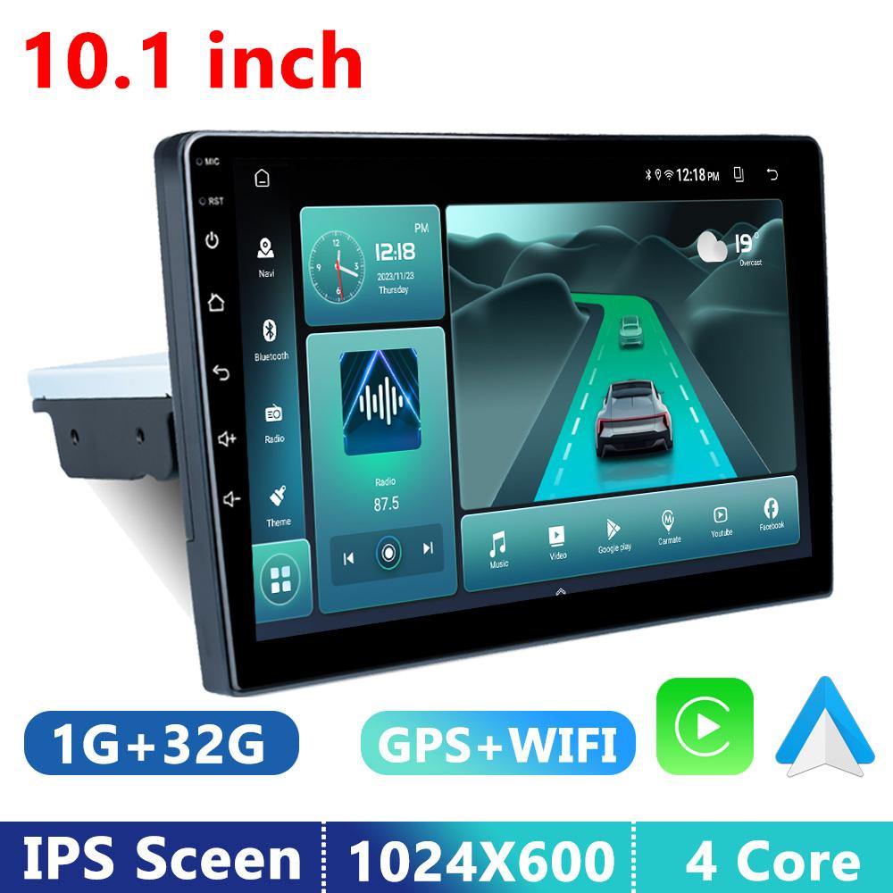 

Автомобильный радиоприемник 1 Din 10 дюймов беспроводной Carplay Android Auto GPS навигатор мультимедийный проигрыватель Wi-Fi FM BT автомобильная стереосистема 4-core 1+32 carplay
