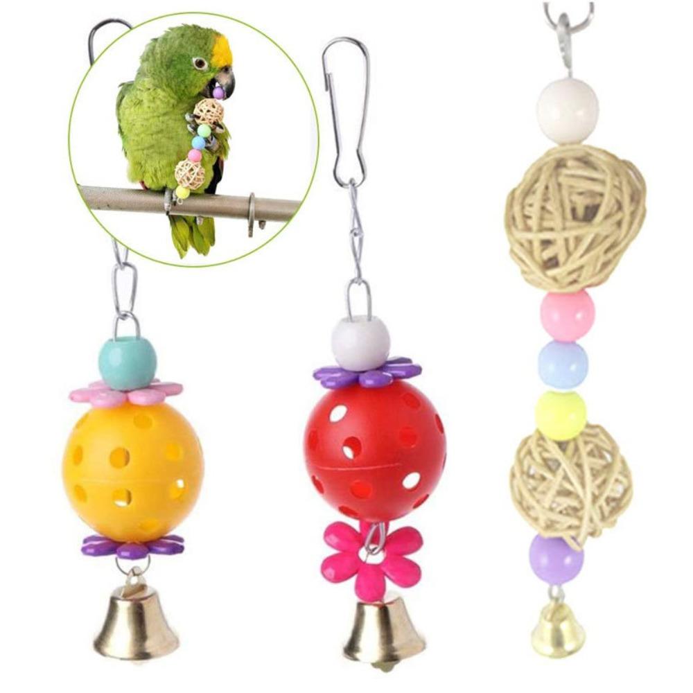 Small Ladder Stand Swing Suspension Bird Toy Set Metal Rope Bird Cage Accessories Parrot Toys
