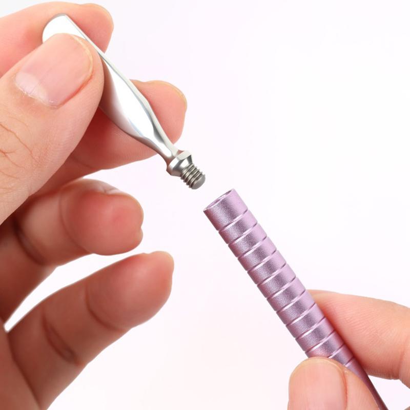6 In 1 Nail Beveled Head Stainless Steel Cuticle Pusher Nail Art Sanding Tablet Manicure Sticks Tool For Salon Nails Accessories
