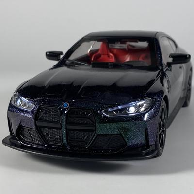 1:24 BMW M4 High Performance Sports Coupe Alloy Diecast Model Children Toy Cars Sound & Light Pull Back Christmas Gifts For Boys