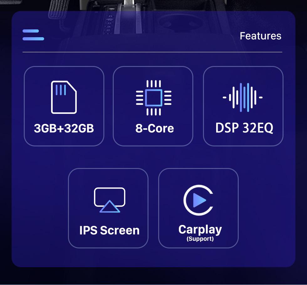 Bluetooth CarPlay & Android GPS Navigation Radio for 2004-2007 Hummer H2.