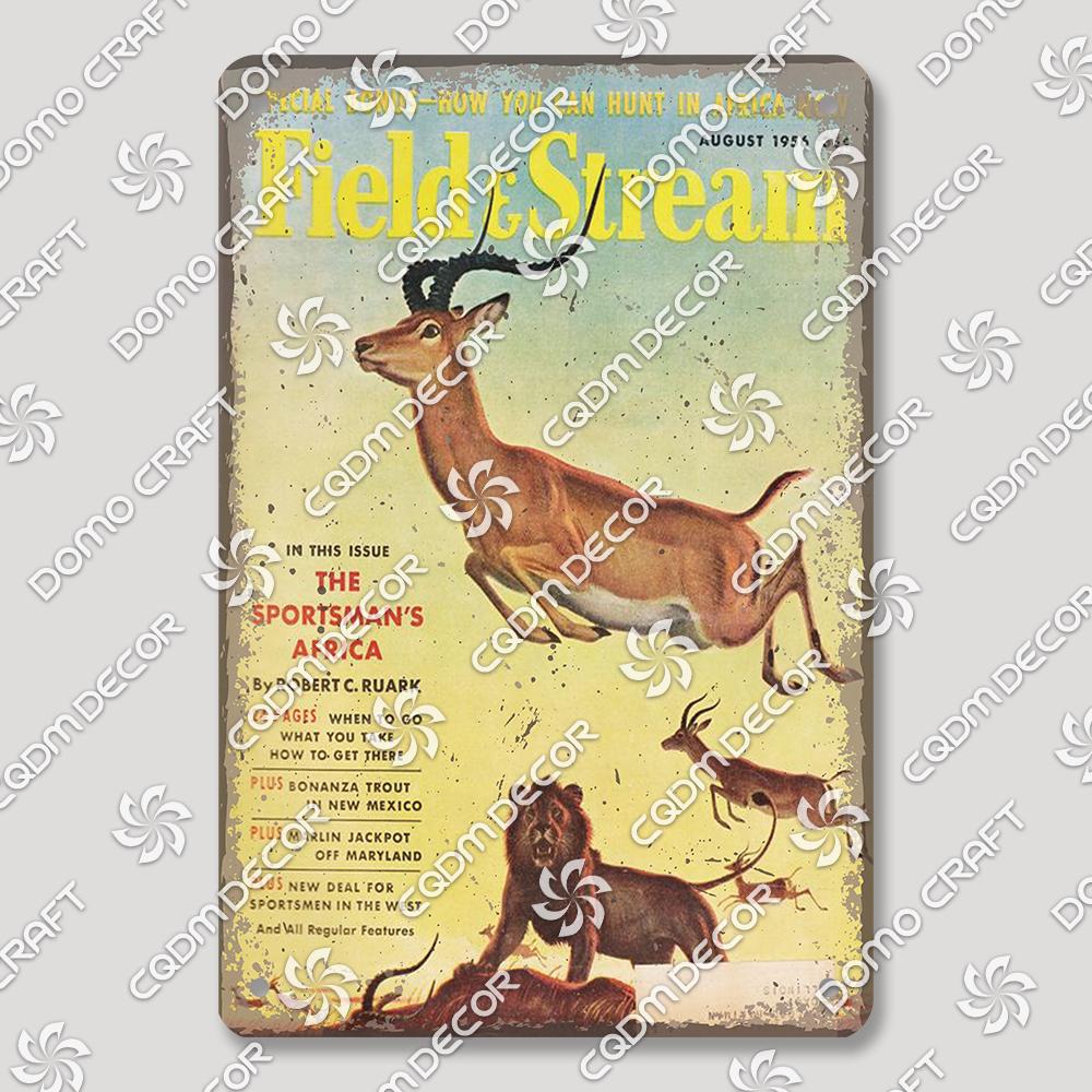 Hunting Metal Tin Signs, Ranger Shotgun Shells Vintage Poster, Retro Duck Elk Bear Metal Plaque, Club Farmhouse Home Wall Decor