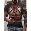 Llega Camiseta de Hombre Lemans Coche Patrón Vintage Camisetas Verano Oversize Casual Camisetas Manga Corta Hombre Ropa Hombre
