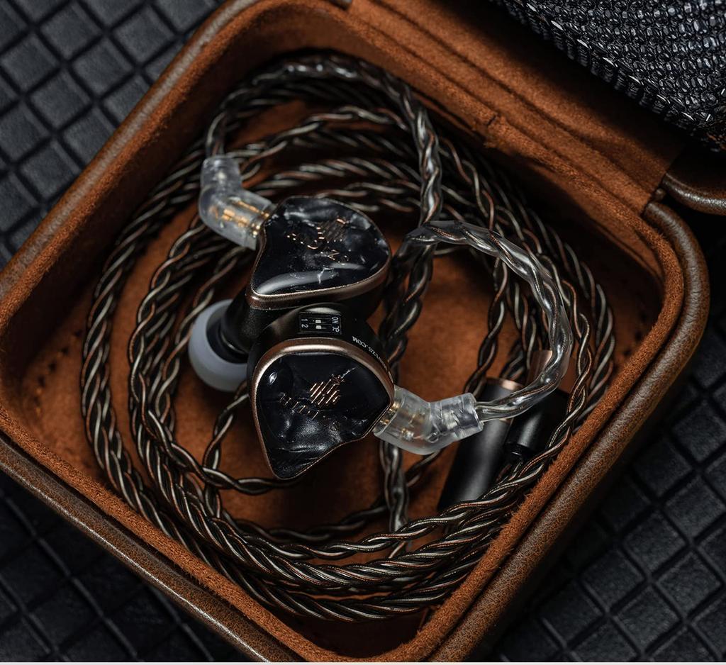 HIDIZS MD4 Hi-Fi drátová sluchátka se čtyřmi BA měniči a přepínačem pro úpravu zvuku, podporující čtyři tuningové kabely, in-ear měniče, design, styly, 0,78 2-pinový konektor,