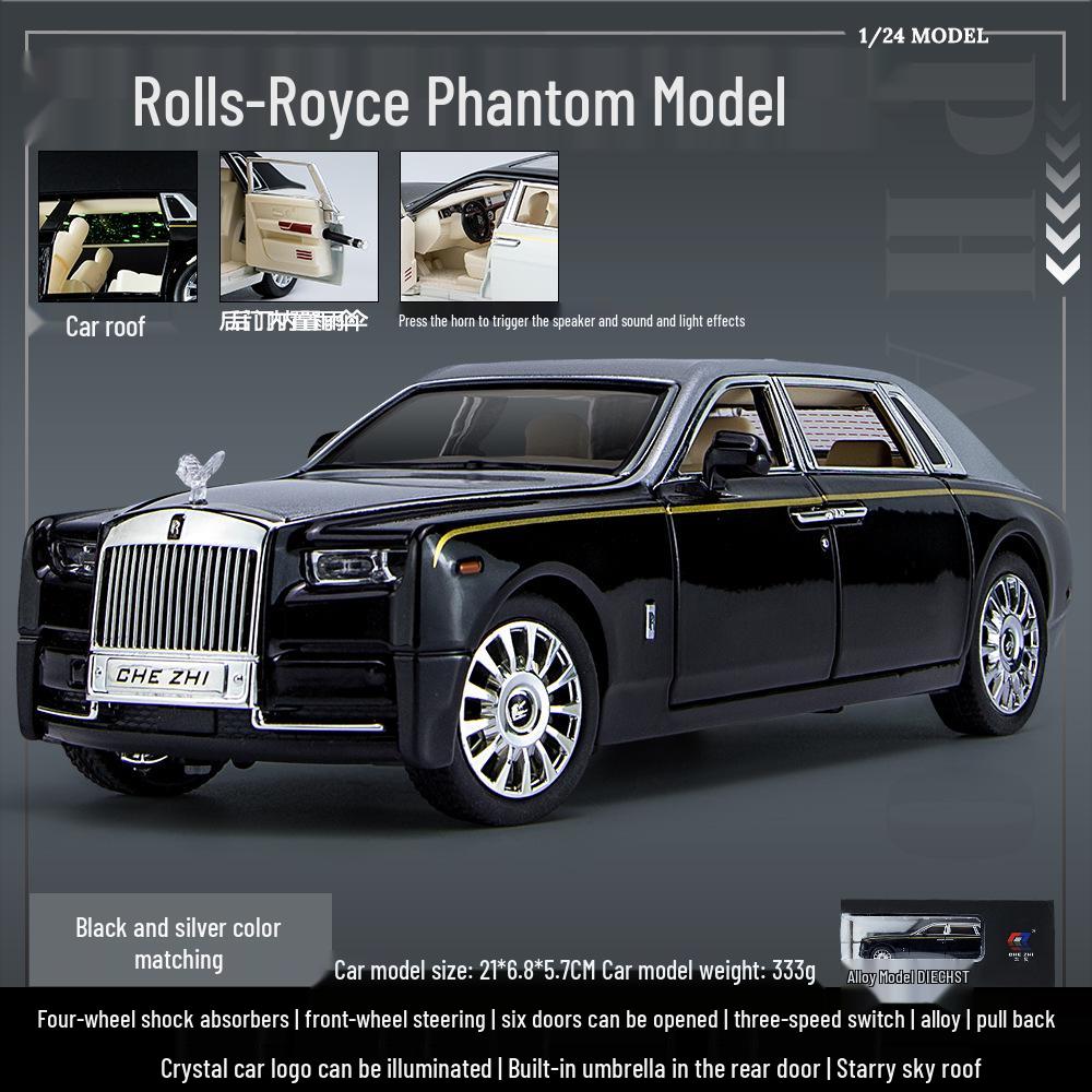Zhi 1:24 Phantom Starry Sky Alloy Toy Car with Sound & Light, Pull Back Action, and 6 Openable Parts