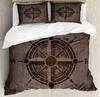 Compass Print Comforter Cover For Children Kids Boys Girl Bedding Set Vinatge World Duvet Cover Ocean Room Decor Queen Full Size