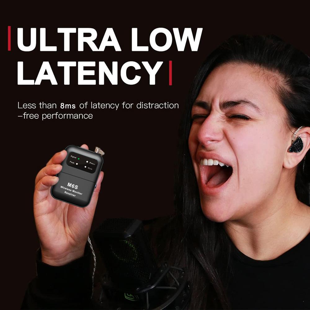 Récepteur d'écouteur sans fil 2,4 GHz Récepteur de moniteur rechargeable du système de moniteur d'écouteur sans fil