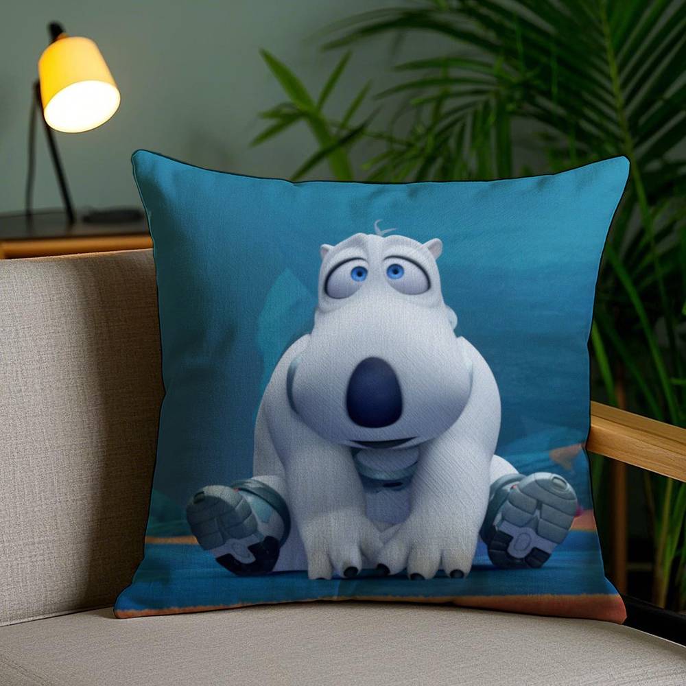 Cute B-Backkom Pillow Case Home Dorm Chair Back Short Plush Double-sided Printing Office Nap Time Cushion Cover