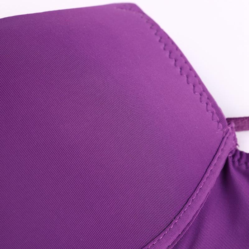 Sutiã Suave Decote U Profundo Drapeado Decotado Sem Costas Vestido de Noiva Lingerie Sexy Feminina