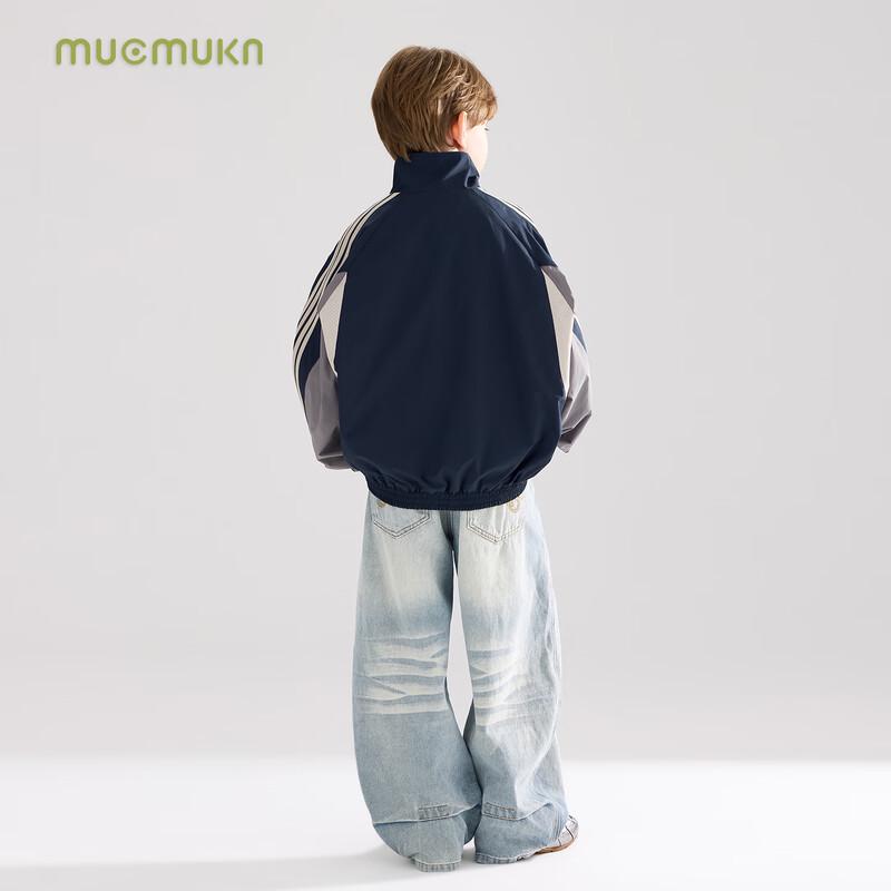 Mucmukn Boys' Retro Color-Block Sport Jacket