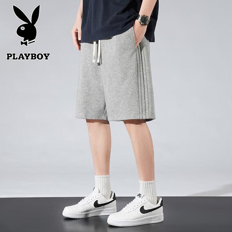 PLAYBOY Men s Summer Loose Fit Sports Shorts M