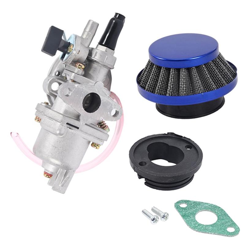 Mini Moto Kids Atv Quad Dirt Pocket Bike Compatible 42MM Air Filter+ Carburetor Kit For 2 Stroke 47Cc 49Cc Engines