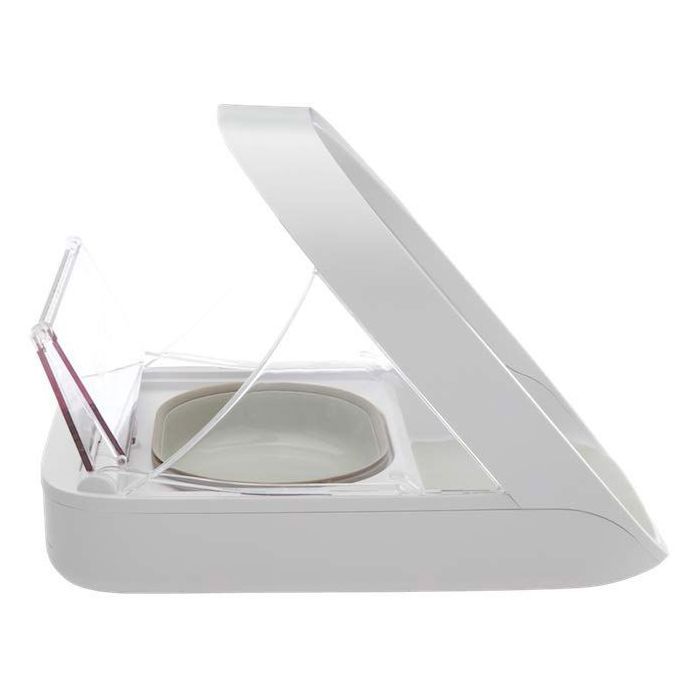 SUREFEED Distributeur de nourriture / croquettes à puce électronique - Blanc (bol simple, un bol double, un tapis et un médaillon)